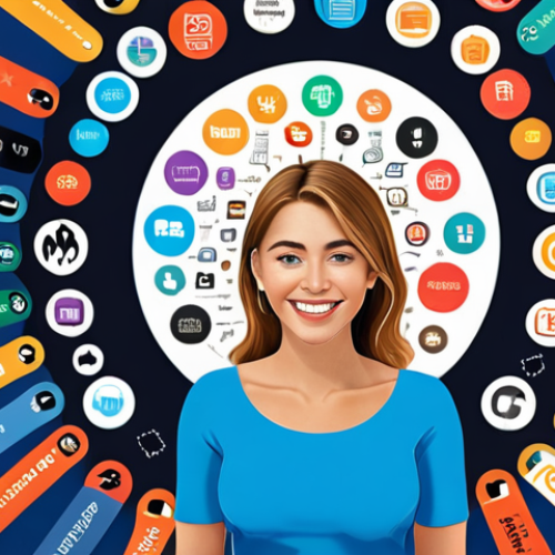 **

A vibrant infographic showcasing diverse content formats like video, blog posts, podcasts, and interactive quizzes, all leading to a happy customer surrounded by brand logos. Emphasis on the connection between varied content and customer engagement.

**