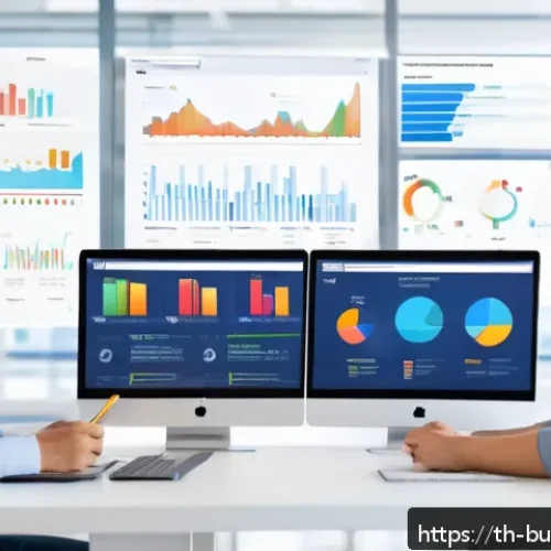 Home 31 인 미디어 비즈니스의 고객 인게이지먼트 방법 - A modern Thai marketing team analyzing customer behavior in a bright office filled with multiple scr...