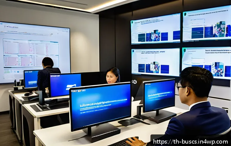 인 미디어 비즈니스에서의 위험 관리 - A modern digital media office environment in Bangkok, Thailand, featuring a diverse team of Thai pro...